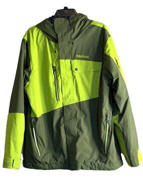 Marmot Tram Line Jacket Gorpcore Snowboard Ski Green Block Size Large